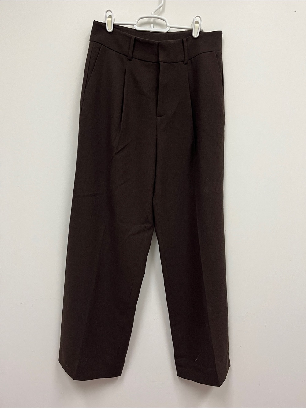 AYR Dark Brown Straight-Leg Tailored Pants size 8